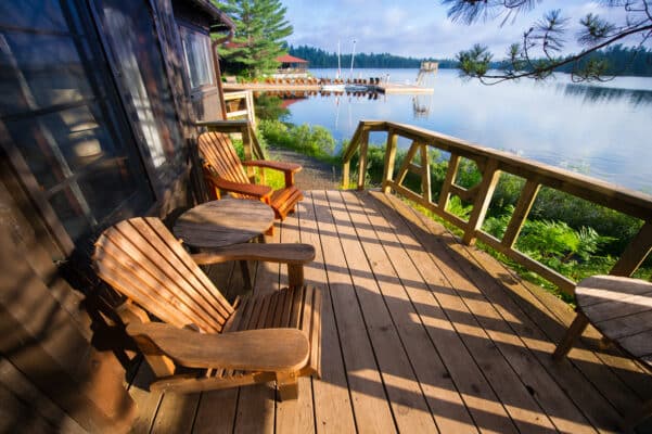 Lake house deck