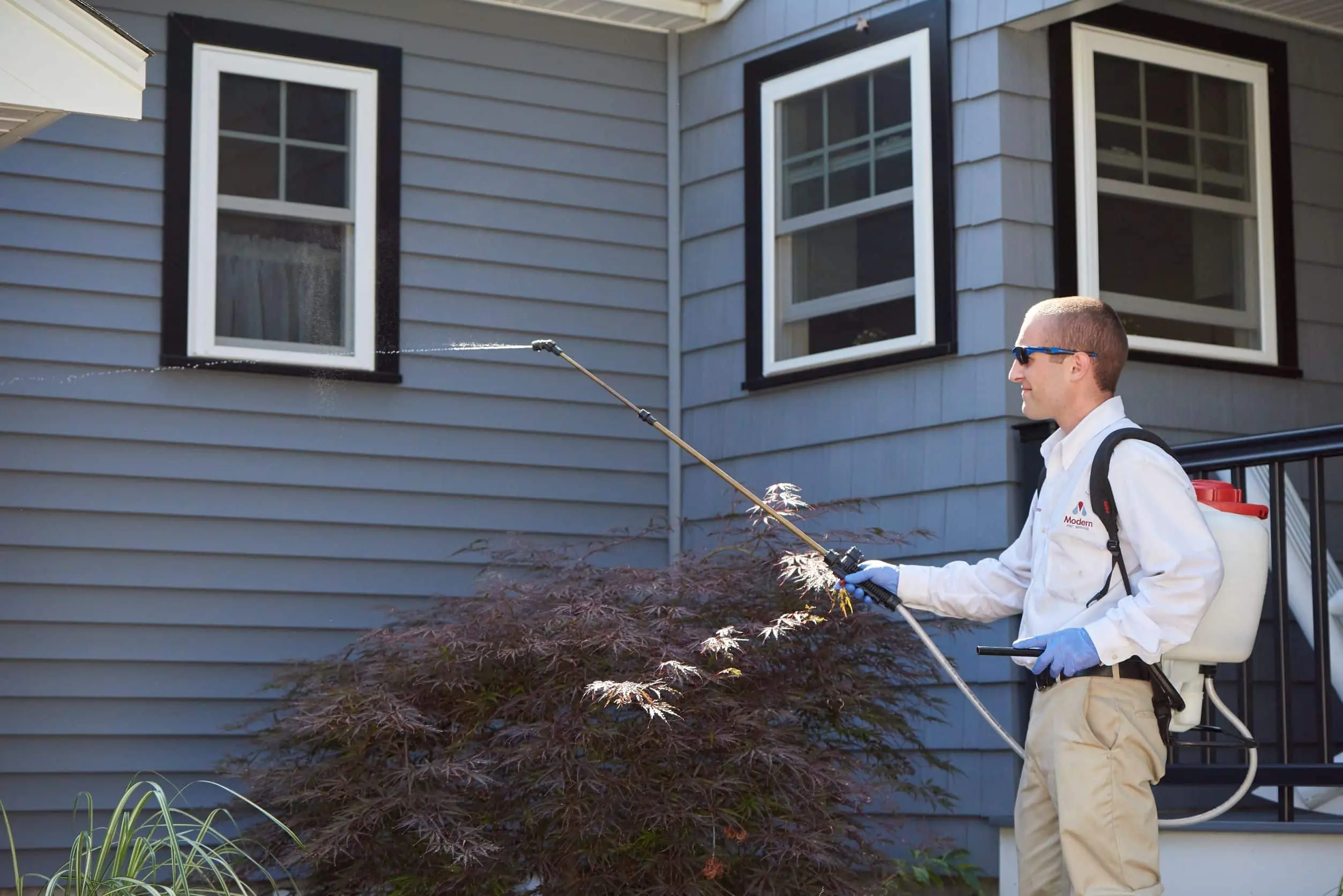 Service Professional Ronnie with Organic Sprayer
