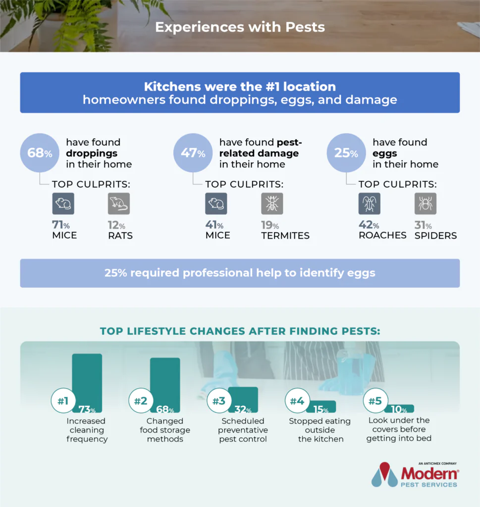 Experiences with Pests Infographic - Modern Pest Services